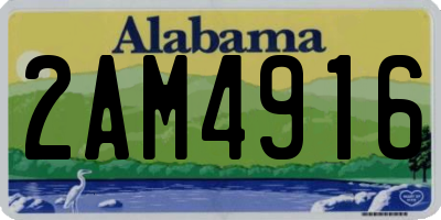 AL license plate 2AM4916