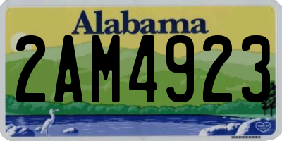 AL license plate 2AM4923