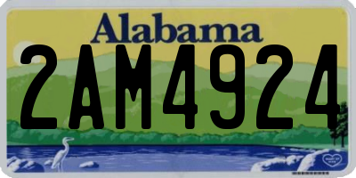 AL license plate 2AM4924