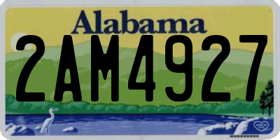 AL license plate 2AM4927