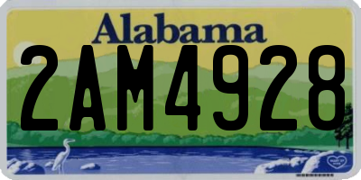 AL license plate 2AM4928