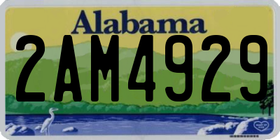 AL license plate 2AM4929