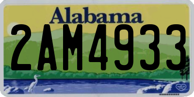 AL license plate 2AM4933