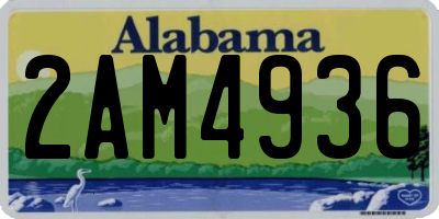 AL license plate 2AM4936