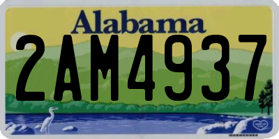 AL license plate 2AM4937