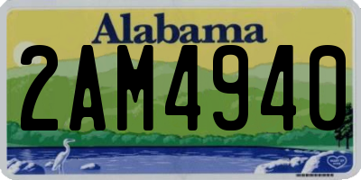 AL license plate 2AM4940