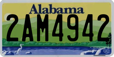 AL license plate 2AM4942