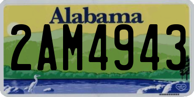 AL license plate 2AM4943