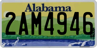 AL license plate 2AM4946