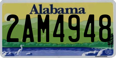 AL license plate 2AM4948