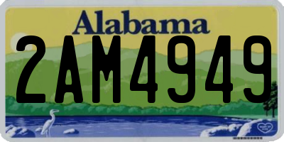 AL license plate 2AM4949