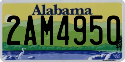 AL license plate 2AM4950
