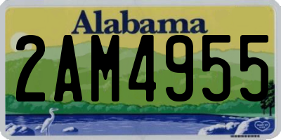 AL license plate 2AM4955