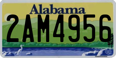 AL license plate 2AM4956