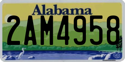 AL license plate 2AM4958