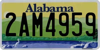 AL license plate 2AM4959