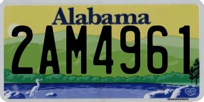 AL license plate 2AM4961