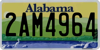 AL license plate 2AM4964