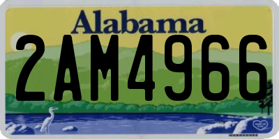 AL license plate 2AM4966