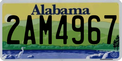 AL license plate 2AM4967