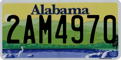 AL license plate 2AM4970