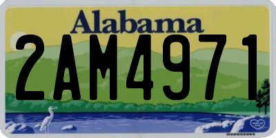 AL license plate 2AM4971