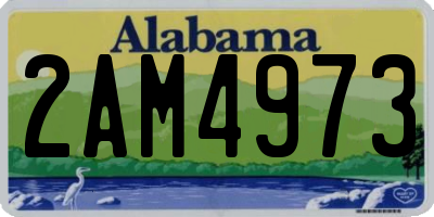 AL license plate 2AM4973
