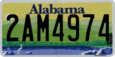 AL license plate 2AM4974