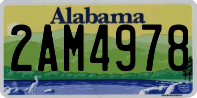 AL license plate 2AM4978