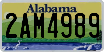 AL license plate 2AM4989