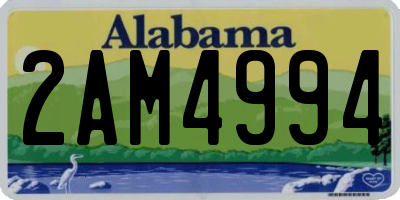 AL license plate 2AM4994