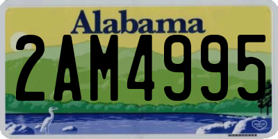 AL license plate 2AM4995