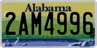AL license plate 2AM4996