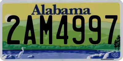 AL license plate 2AM4997