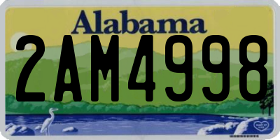 AL license plate 2AM4998