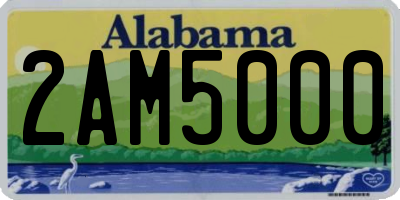 AL license plate 2AM5000