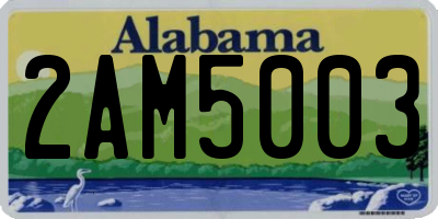 AL license plate 2AM5003