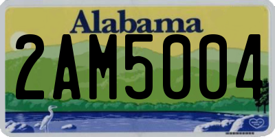 AL license plate 2AM5004