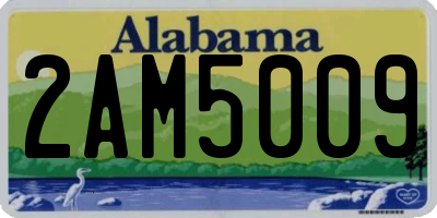 AL license plate 2AM5009