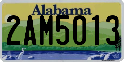 AL license plate 2AM5013