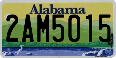 AL license plate 2AM5015