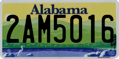 AL license plate 2AM5016