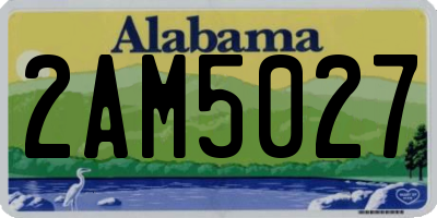 AL license plate 2AM5027