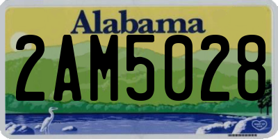 AL license plate 2AM5028