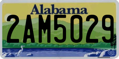 AL license plate 2AM5029