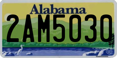 AL license plate 2AM5030