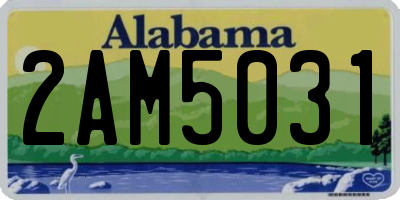 AL license plate 2AM5031