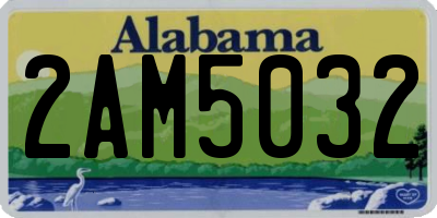 AL license plate 2AM5032