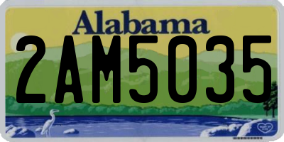 AL license plate 2AM5035