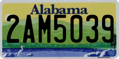 AL license plate 2AM5039